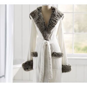 Pottery barn faux hooded bath robe